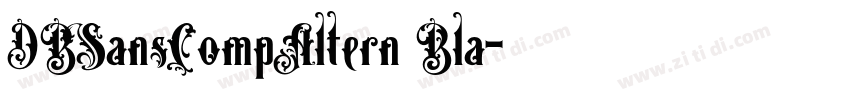 DBSansCompAltern Bla字体转换